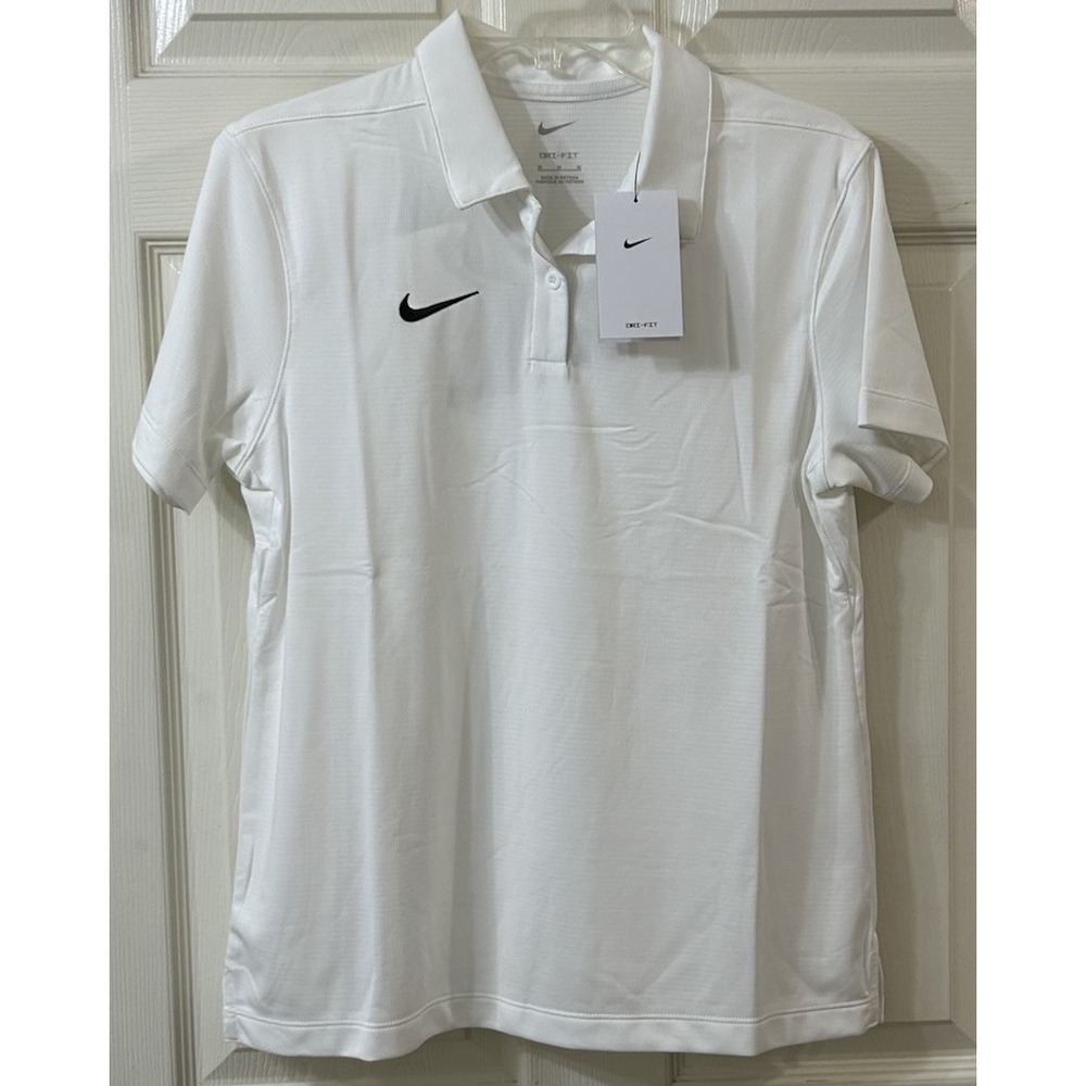 NWT Nike Dri-Fit Performance Women's Medium Polo Shirt White